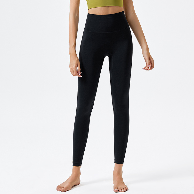 Good Gym Quick-Dry Yoga Pants for Ladies Custom Logo Breathable Tights Ruched Decoration Ankle Workout Sports Leggings