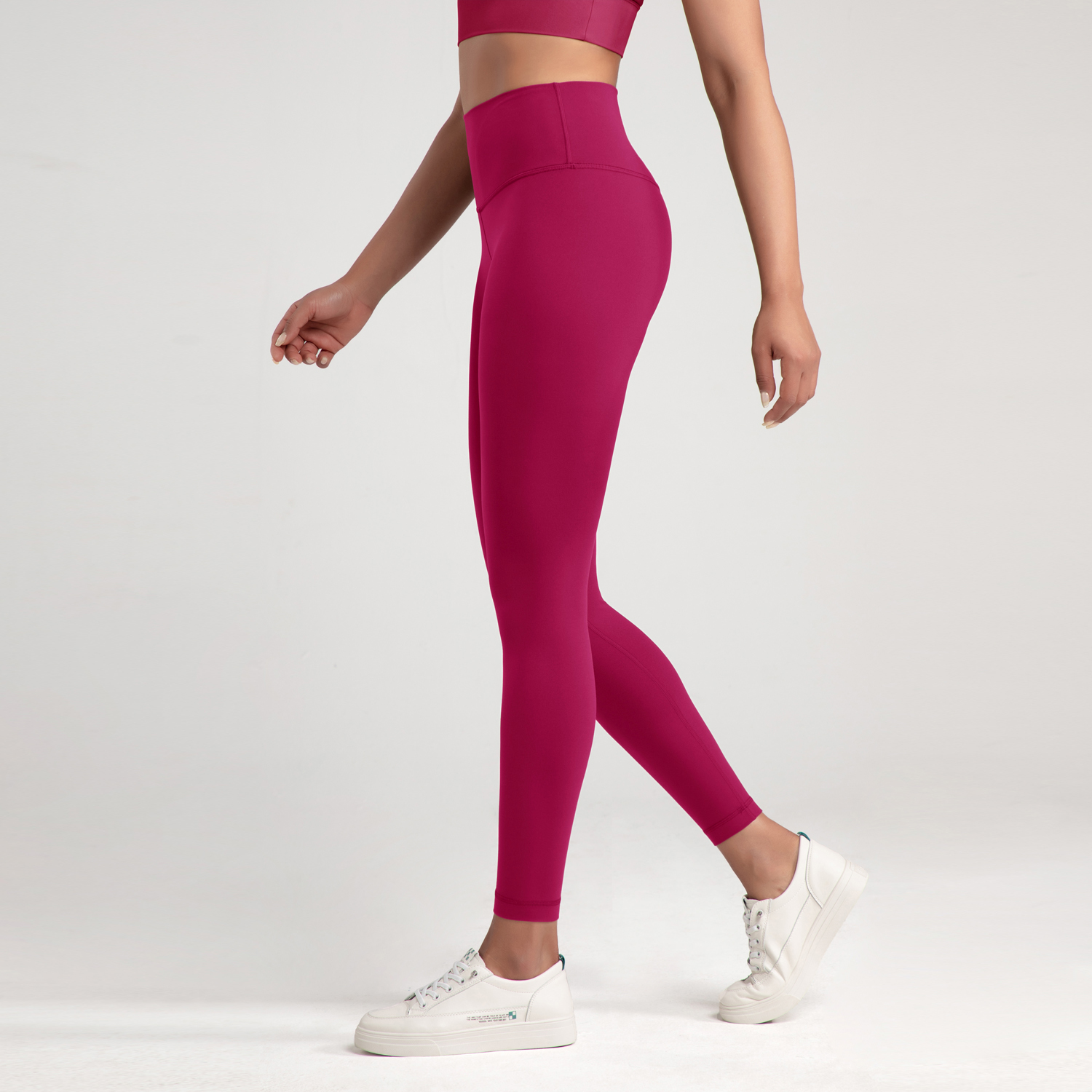 Petite Brushed Yoga Legging High-elastic Tight Crotchless Pants for Sports Running and Fitness