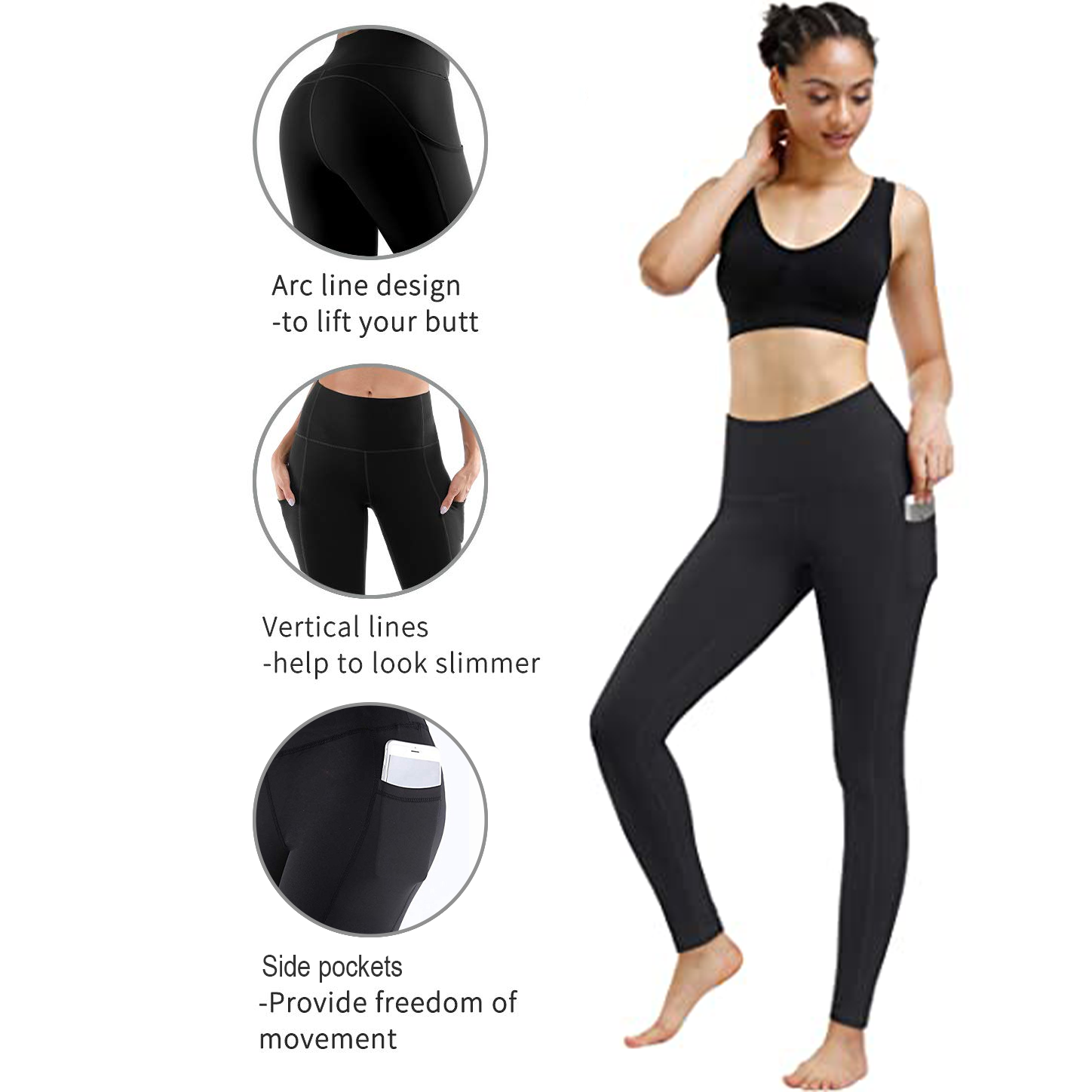 New Leggings Fitness Clothing Women Ladies High Waisted Sports Yoga Pants Gym Fitness &amp; Yoga Wear Leggings With Pockets