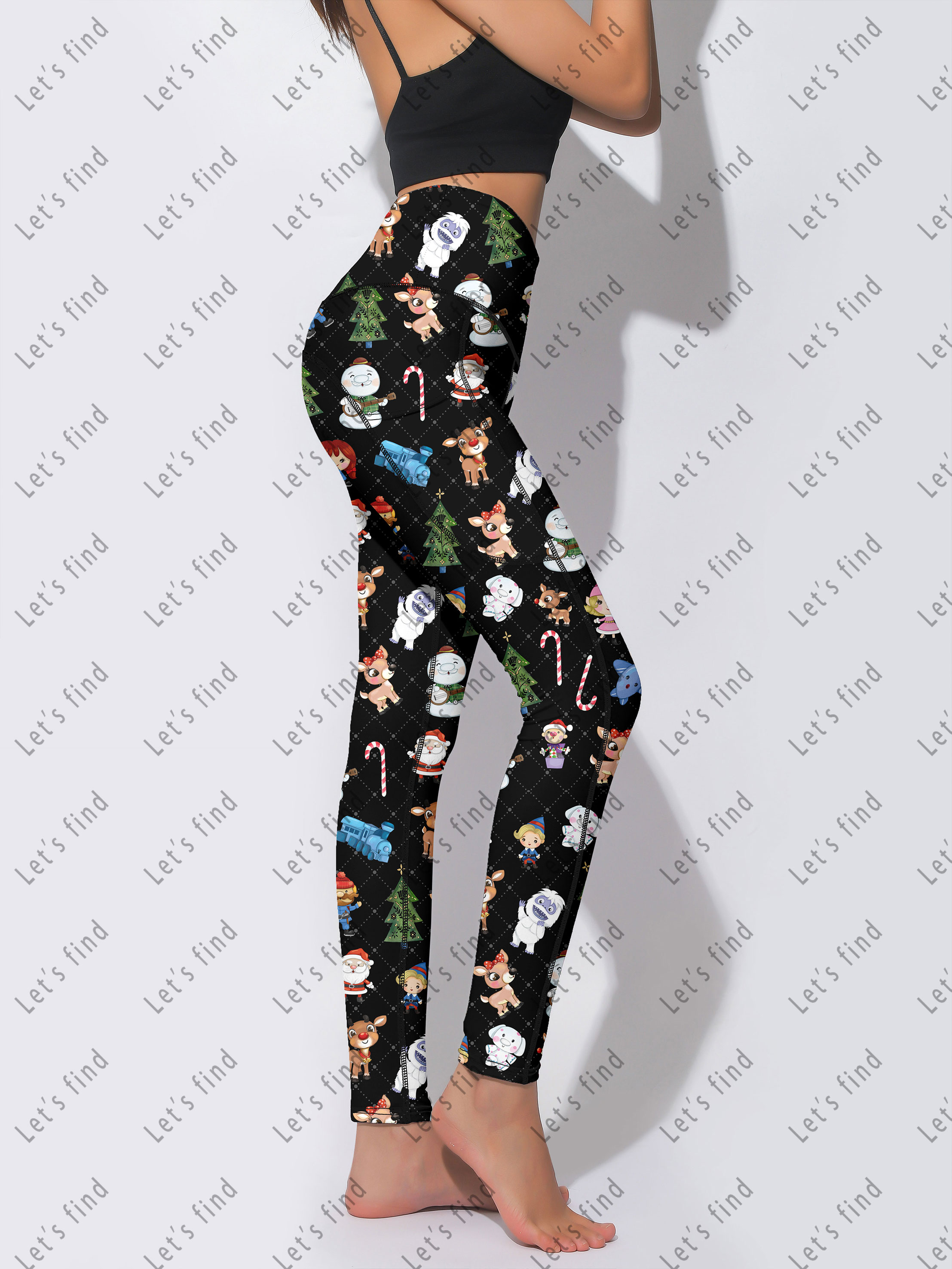 New Styles High Waisted Tummy Control Fitness & Seamless Yoga Pants with Pockets,Plus-Size Women Clothing of Customized Leggings