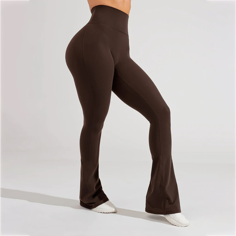 Custom Yoga Pants Plus Size Buttery Soft Scrunch Butt High Waist Wide Leg Polyester Spandex Workout Fitness Flare Yoga Leggings