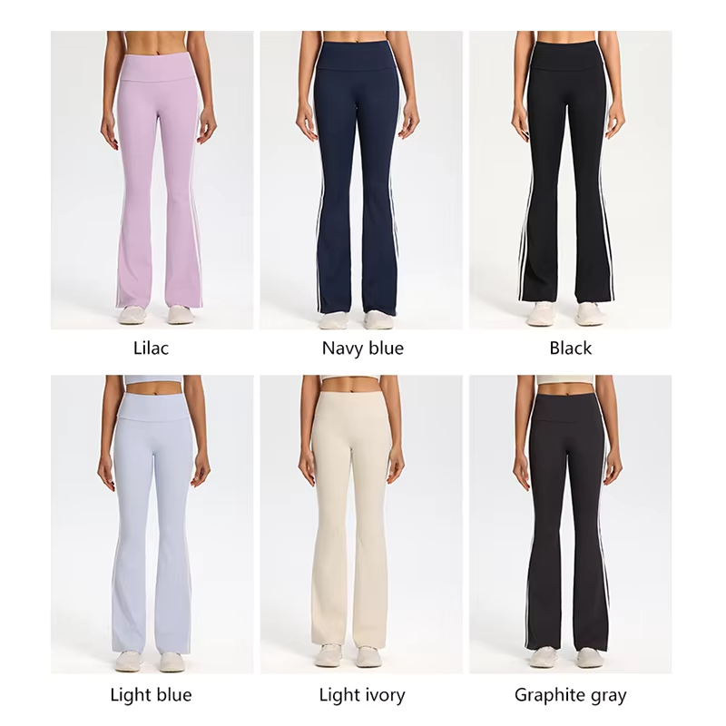 Women Sportswear High Waist Flare Pants Gym Fitness Wear Tights Yoga Outfit Quick Dry Sports Leggings for Workout