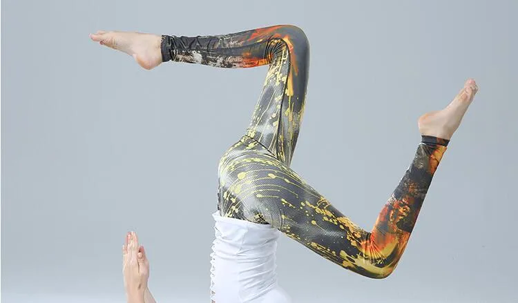 Womens Yoga Gear Leggings, High Waist Workout Sports Active Pants 4 Way Stretch Compression