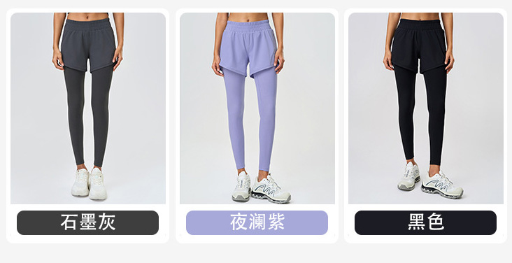 Yoga Leggings with Built-in Compression Shorts Gym Leggings for Women Legging Mujer Golf 2 in 1 Running Pants for Gym Slim Fit