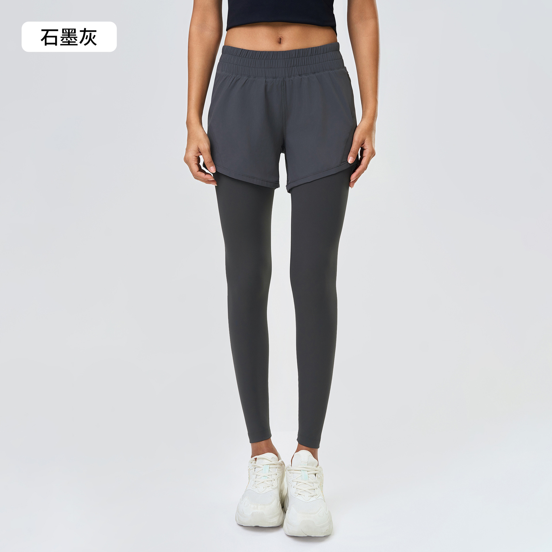 Yoga Leggings with Built-in Compression Shorts Gym Leggings for Women Legging Mujer Golf 2 in 1 Running Pants for Gym Slim Fit