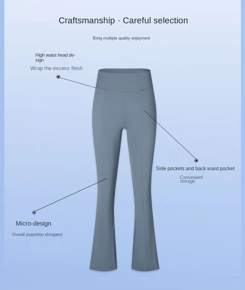 SHINBENE 31" Women's High Waist Flare Yoga Pants with Elastic Waist Closure Lounge Bootcut Leggings with Pockets Solid Pattern