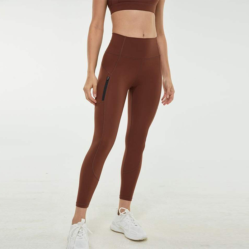 Custom Full Length Yoga Leggings Invisible Zipper Pocket Fitness Yoga Pants Women Compression Activewear