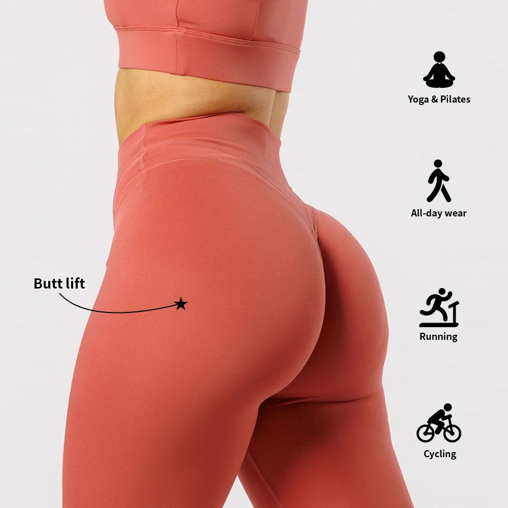 Custom Logo Sample Gym Fitness Clothings Butt Hips Lifting Yoga Pants V Shape Gym Pants Workout Yoga Leggings For Women