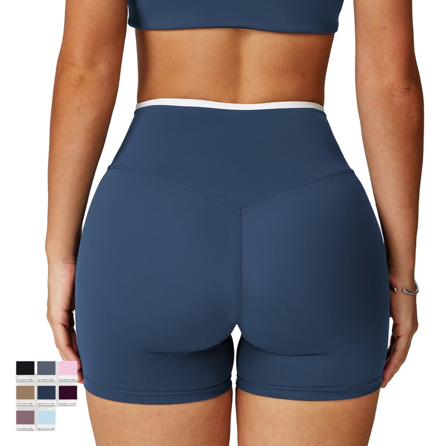 Women's Slim Cross High Waist High Elastic Yoga Pants Comfortable Color Contrast Butt Lifting Yoga Pants for Women