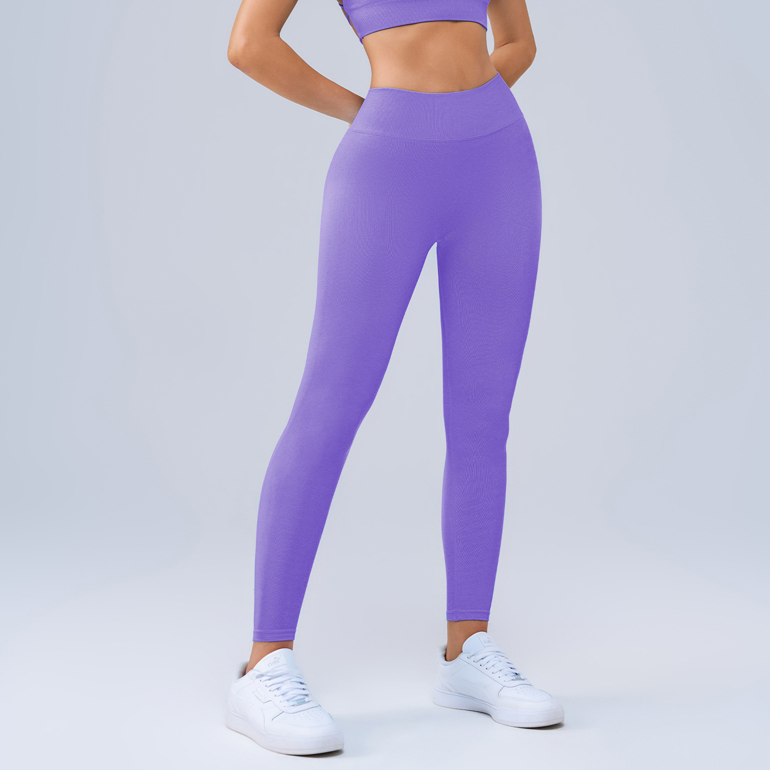 Seamless Quick-Dry Ladies Gym Yoga Leggings New Breathable Tights with Elastic Waist Closure