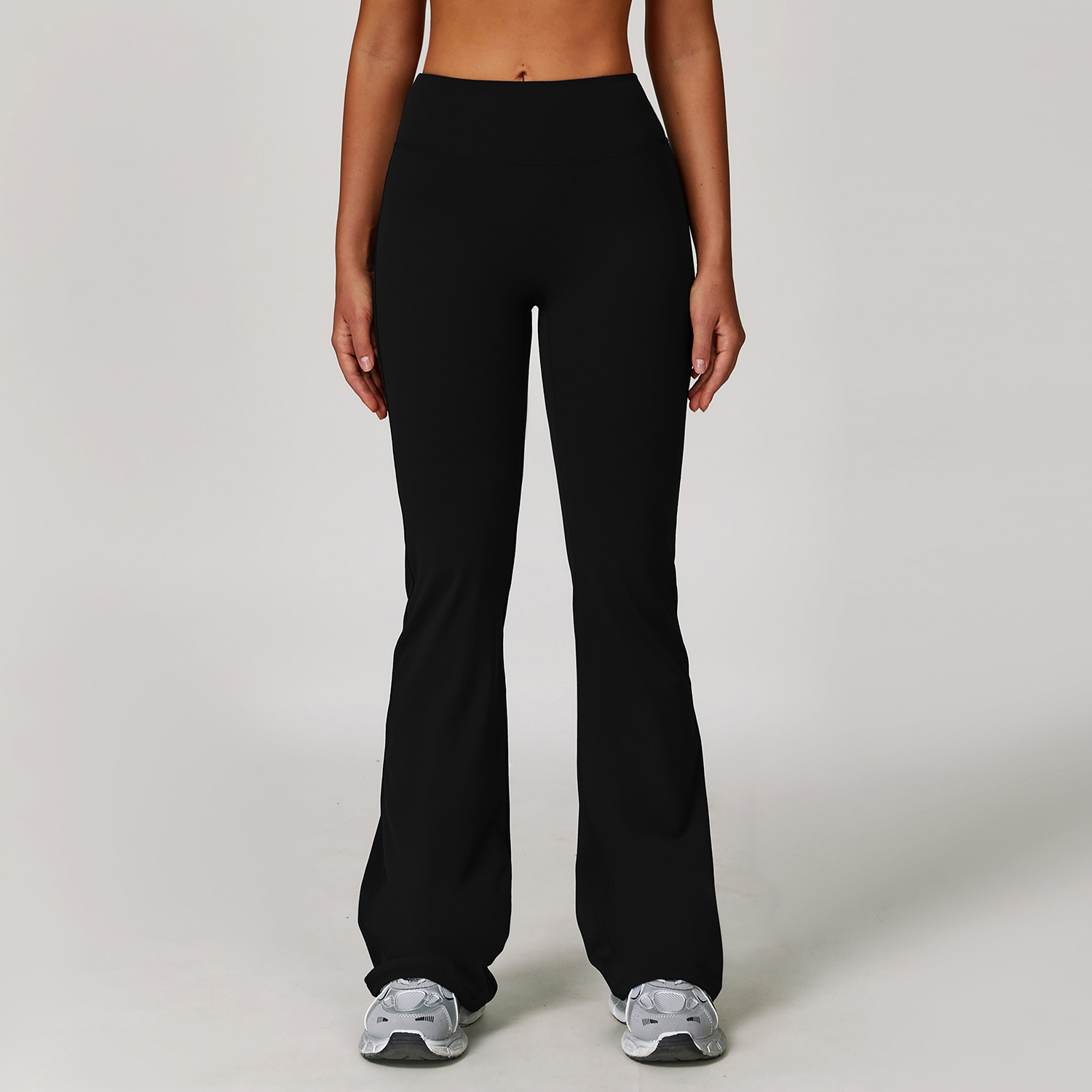Petite Women's High Waist Full Length Spandex Yoga Leggings Breathable Seamless Compression Elastic Waist Gym Wear 300g