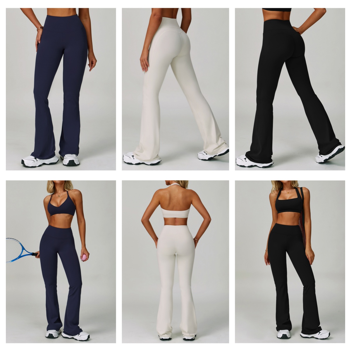 Women Sports Wear Petite Clothing High Waisted Peachy Hips Yoga Tights Gym Flared Fitness Workout Leggings for Women