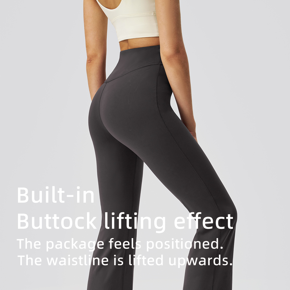 Women's High-Waist Flare Yoga Pants - Hip Lifting Bootcut Leggings Bare Feel Quick Dry &amp; Breathable Sports Trousers