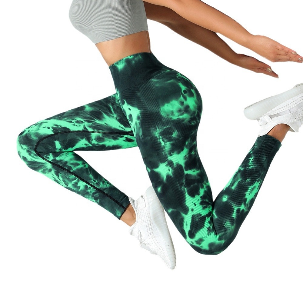 Women's Tie-Dye Yoga Pants Leggings New Plus Size Fitness Style Breathable Waterproof Tummy Control Spandex Nylon Polyester
