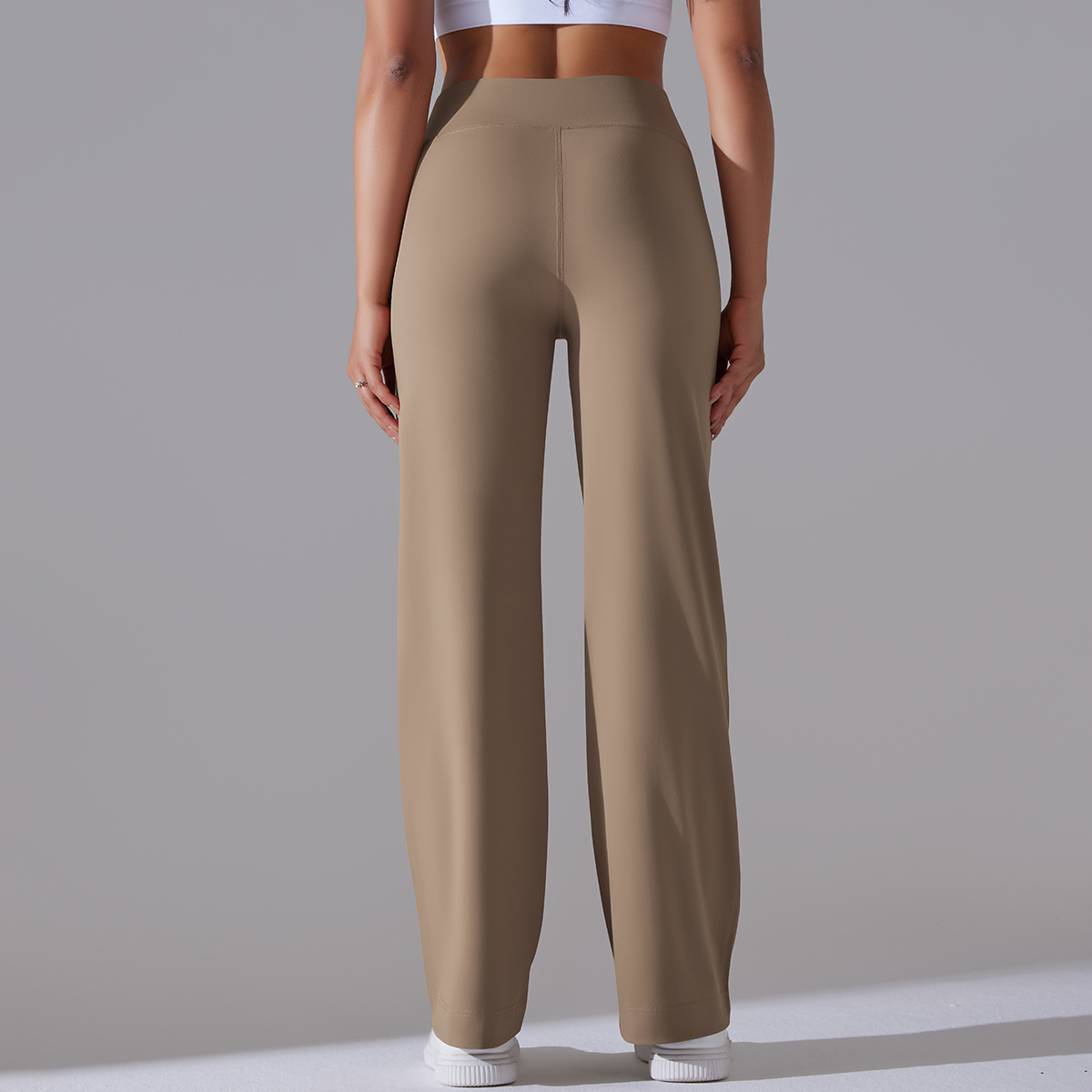 Wide Leg Pants With Pockets Women's Loose Yoga High Waist Legging Drawstring Outdoor Casual Jogging Gym Sports Flare Pants
