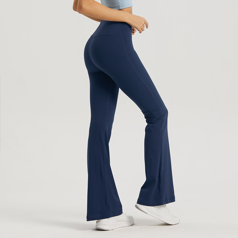 High-Quality High-Waist Tummy-Control Micro-Flare Bare-Sensation High-Stretch Lightweight Women's Yoga Pants