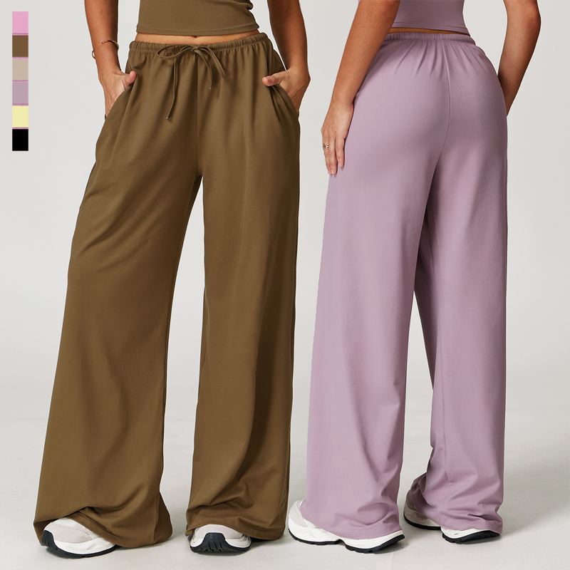 SHINBENE 30" Womens Yoga Sweatpants Wide Leg High Waisted Lounge Pajamas Pants Comfy Workout Loose Pants with Pockets