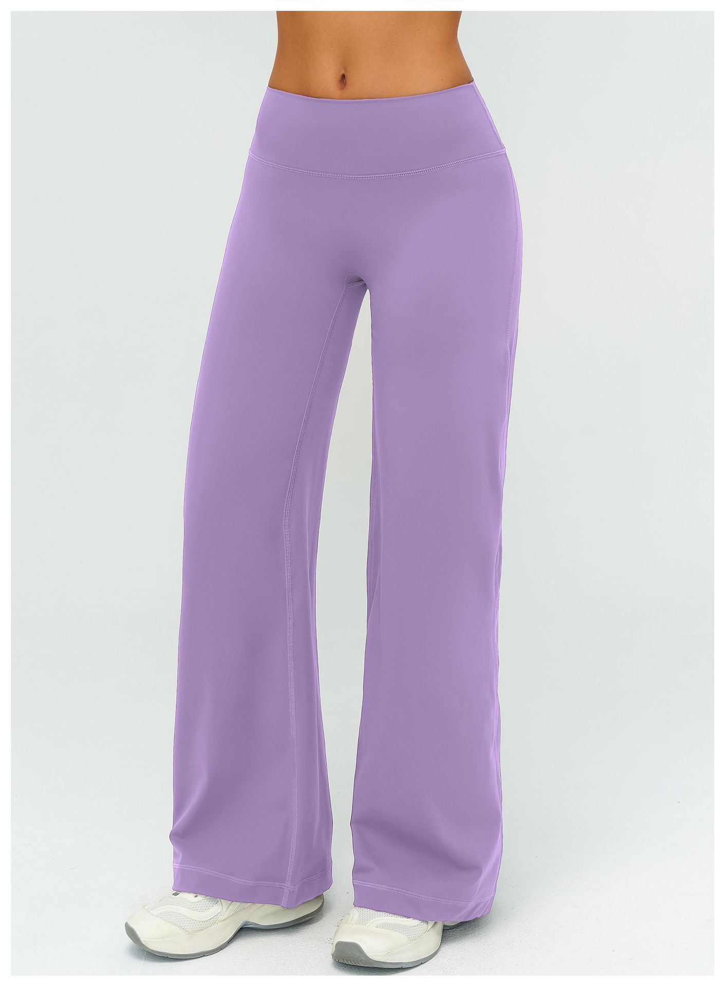 Yoga Straight Pants Soft Fabric Mid Waist Leggings