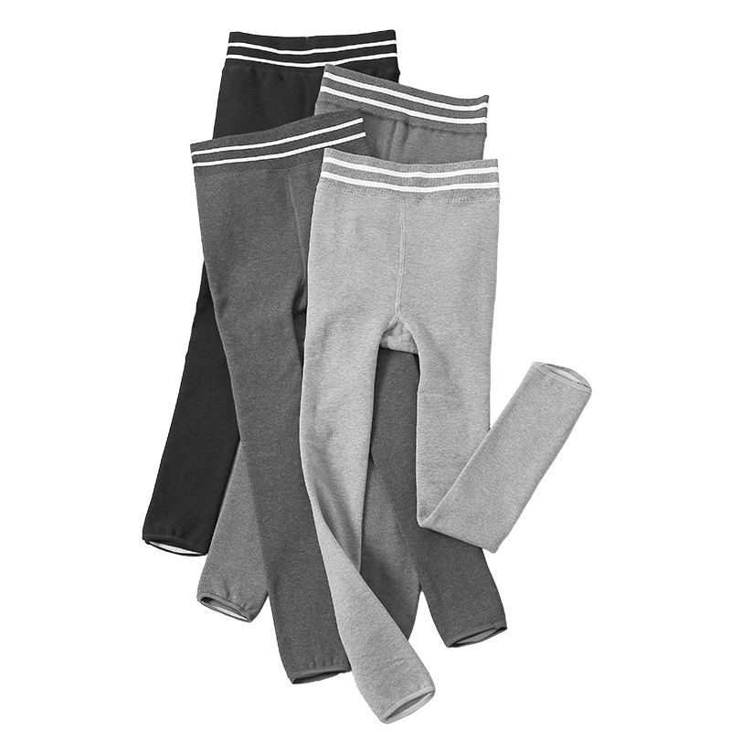 Factory Cheap Winter Thick Fleece Warm Women Yoga Pants High Elasticity Striped High Waist Slim Fuzzy Warm Women Leggings