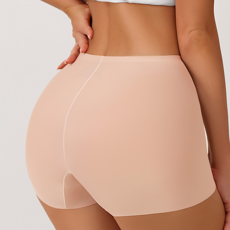 High Stretchy Lightweight Slip Biker Shorts Seamless No Rolling Up Silk Gym Yoga Boxers Legging Women's Shorts