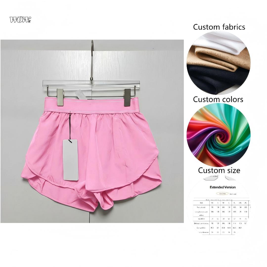Sporty High Waist Nylon Spandex Letter Ribbon Yoga Fitness Quick-drying Outdoor Running Anti-light Sports Shorts Pants