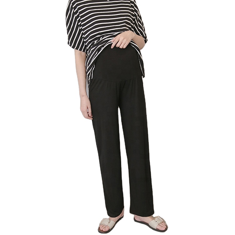 Big Size Women Maternity Yoga Pants High Waist Pregnant Trousers Loose Bottom Straight Cut Soft Fabric S to XXXL