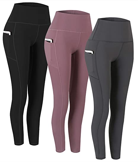 High Waist Yoga Pants for Women Workout Pants 4 Way Stretch Leggings with Pockets
