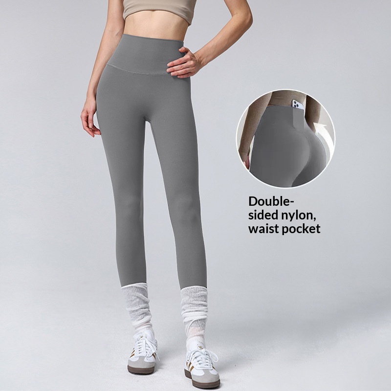 Plus Sizes Yoga Leggings Pants Womens Ankle-Length Pockets Training Tight High Waist Hip Lifting Breathable Quick-drying Sports