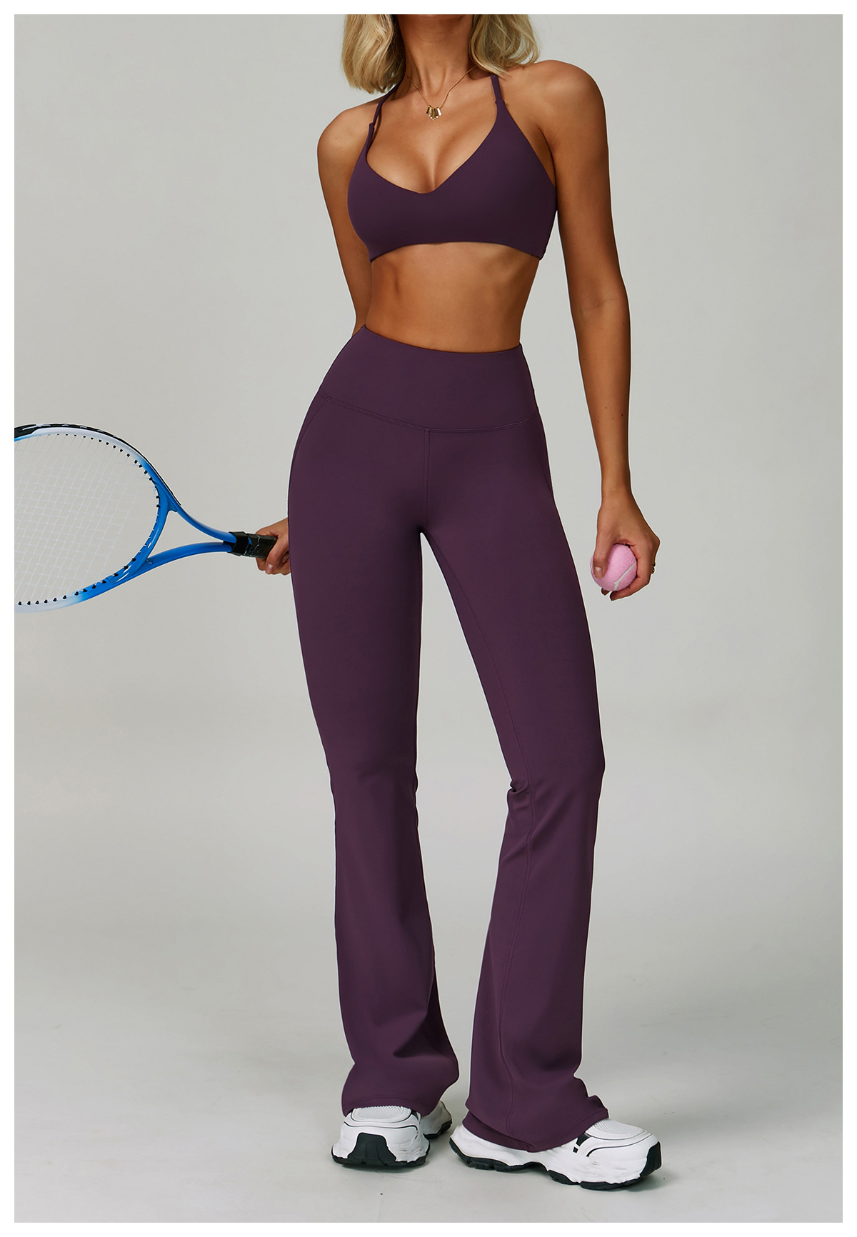 Women Sports Wear Petite Clothing High Waisted Peachy Hips Yoga Tights Gym Flared Fitness Workout Leggings for Women