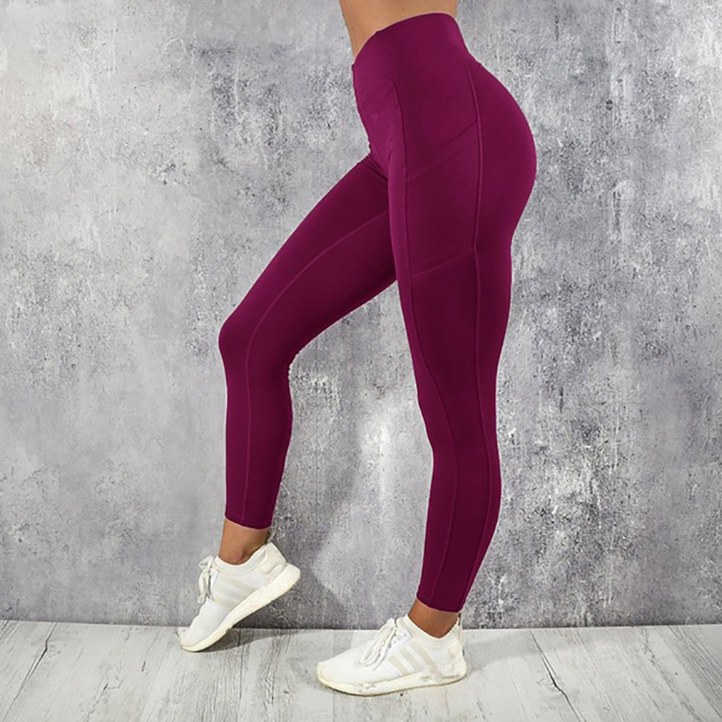 High Waist Yoga Leggings with Pockets Tummy Control Gym Tights Squat Proof Running Pants Fitness Workout Leggings for Women