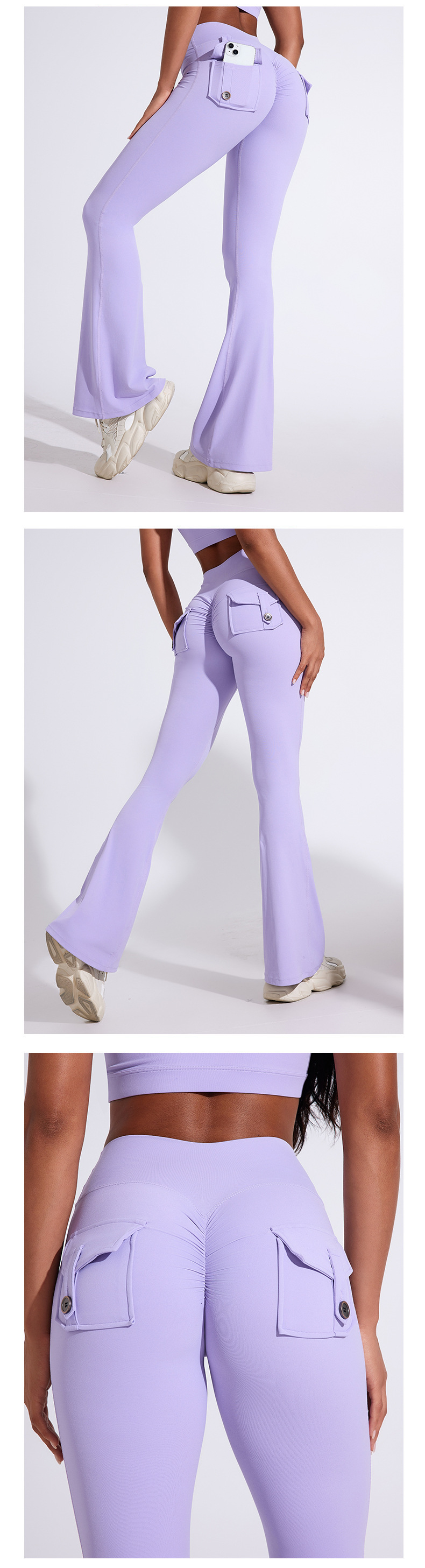 Women's Peach Bell Yoga Pants XS Size High Seamless Logo-Print Sports Tight Fitness Micro Yoga Clothes Workwear Hip-Lifting
