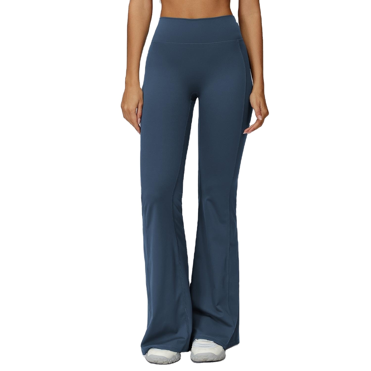 Women's Ruching Flare Yoga Pants - High-Waist Sculpting Trousers for Running &amp; Gym Custom Flared Leggings Available