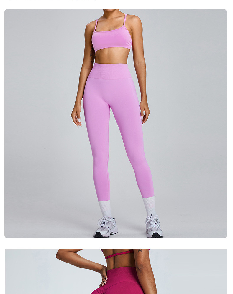 Seamless High-Waisted Yoga Pants with Contrast Binding Slim-Fit Workout Leggings for Running & Training