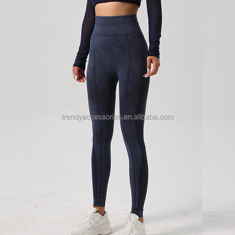 Women's High Waist Seamless Contour Butt Gym Leggings Compression Workout Yoga Pants Made Silk Spandex Nylon Knitted Running