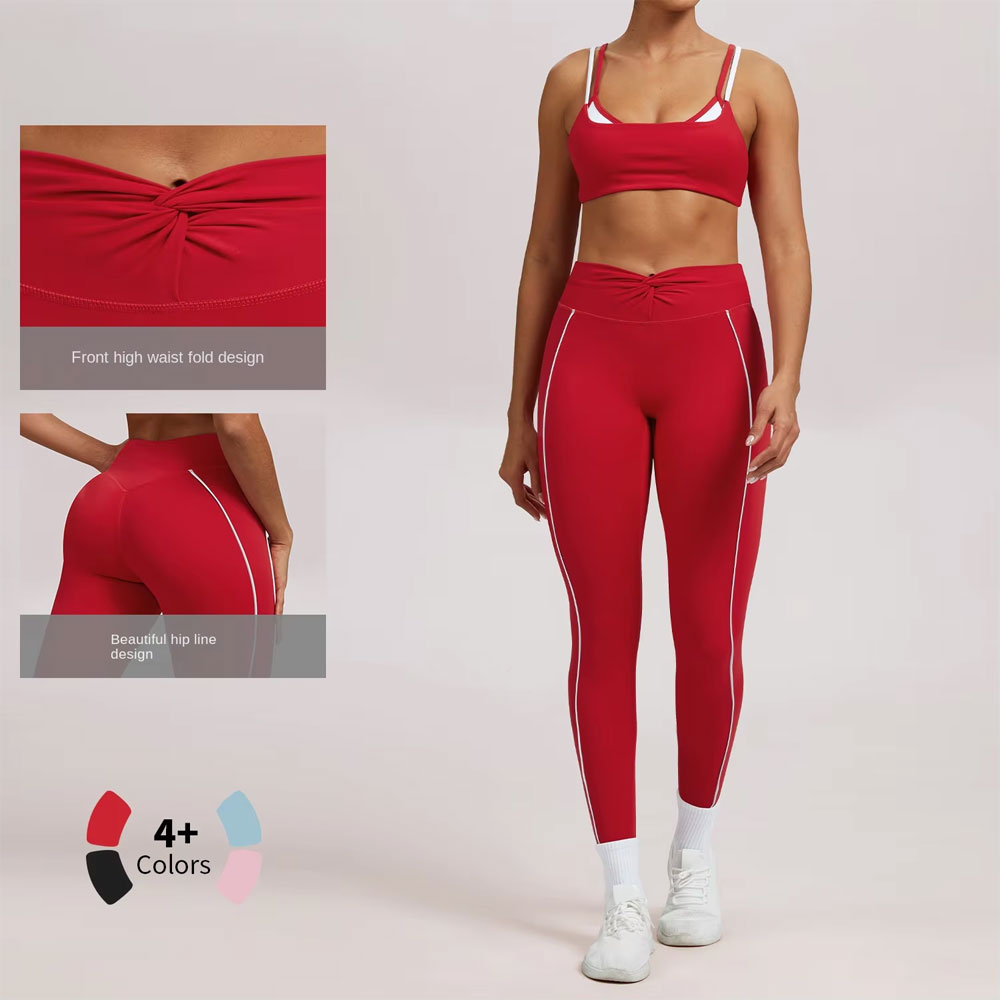 Women's Quick-Drying Breathable Yoga Leggings Elastic Solid Tight-Fit For Outdoor Running Fitness Sports Pants