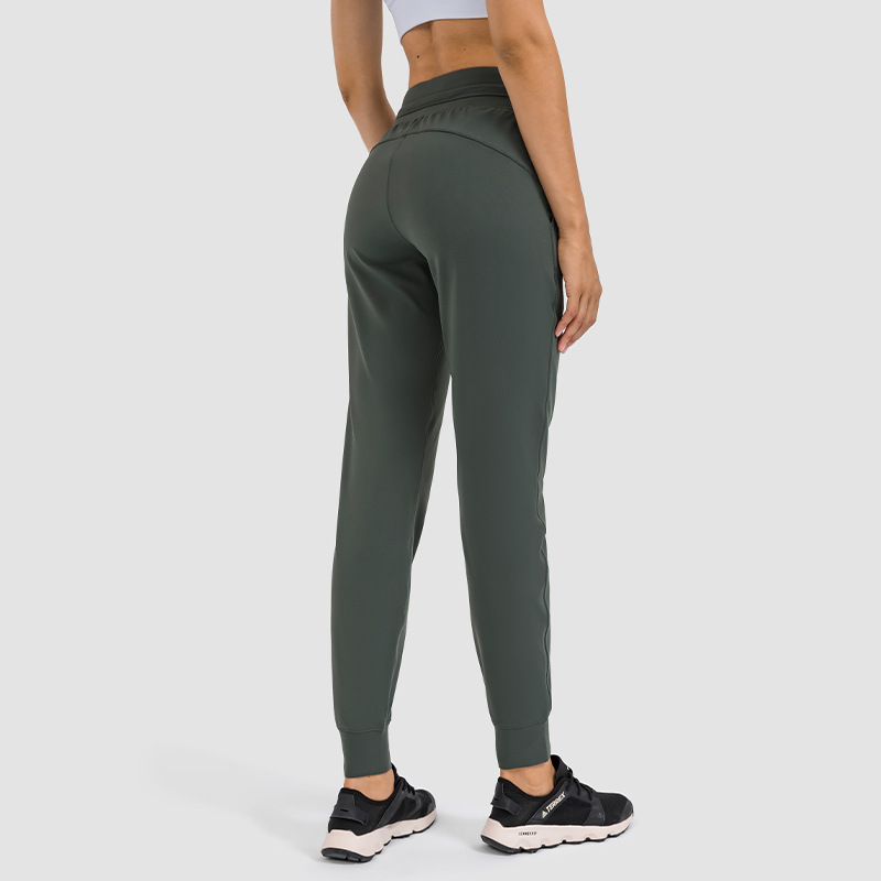 Women's Loose Running Pants With Long Length Side Pockets Quick Dry Casual Sports Sweatpants Stretchy Yoga Sets