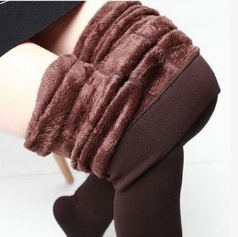 New Arrival Winter Thick Plush Fluffy Fuzzy Warm Women Tights Solid 100/200/300 Gram Skin Friendly Keep Warm Casual Yoga Pants