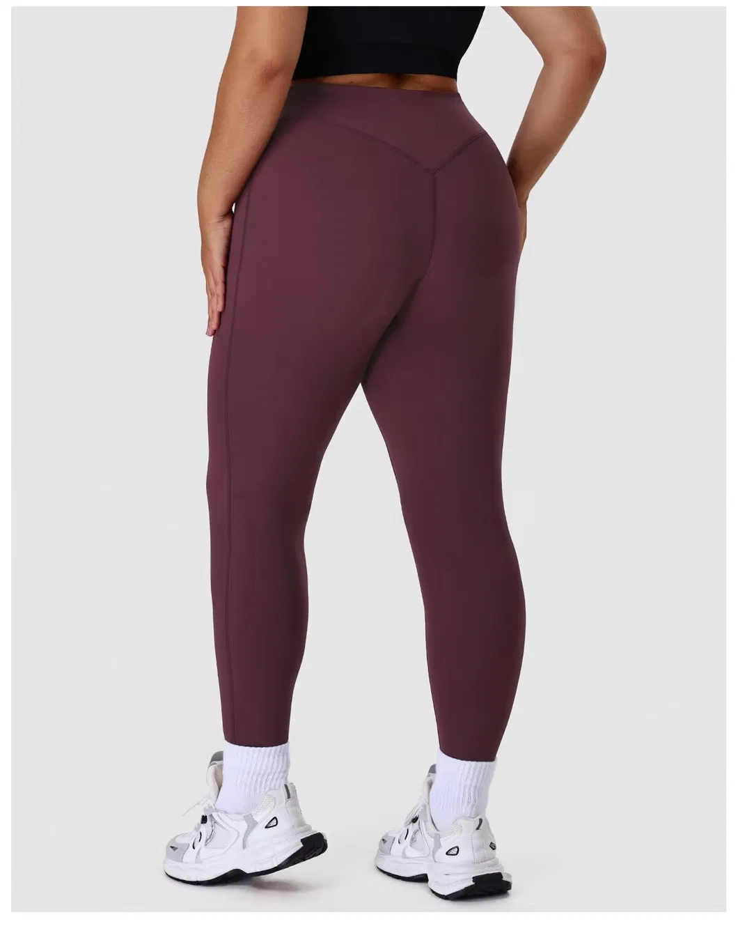 High-Waisted Butt-Lifting Seamless Solid Yoga Pants Women Breathable Plus Size Outdoor Tights Four-Way Stretch Quick-Dry Running Pants
