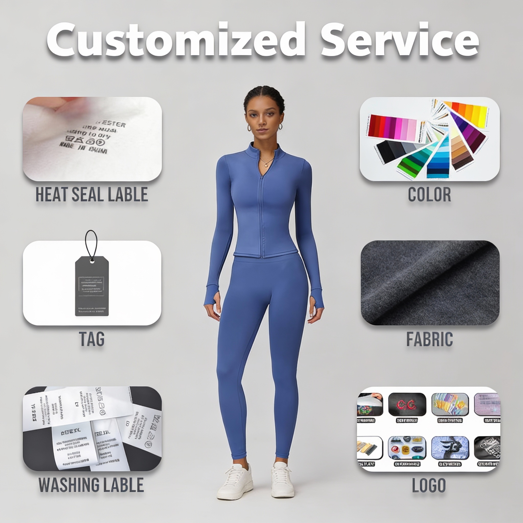 Custom Logo Squat Proof Tummy Control Nude Ankle Sports Pants High Waist Yoga Leggings for Women