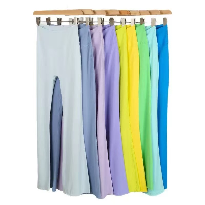 Custom Women's High-Waisted Wide-Leg Flare Yoga Pants Workout Activewear Four-Way Stretch Quick Dry Sweat-Wicking Eco-Friendly