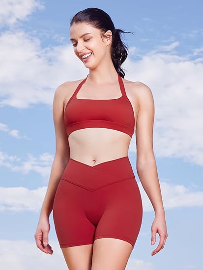 LULUL3M_ON Lined shorts Women with Pockets -Warm Winter Yoga Pants for Women Thermal Running Workout Leggings