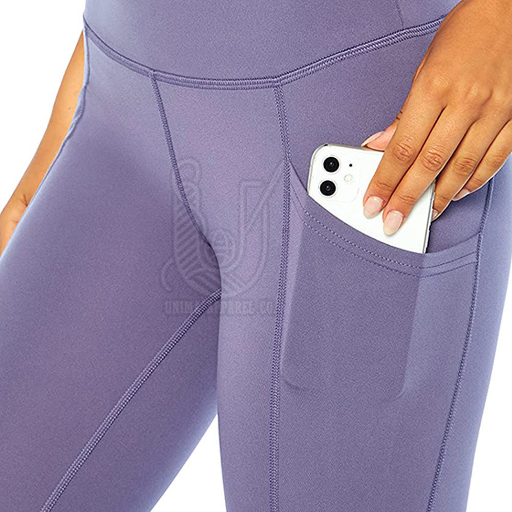 Low MOQ High Quality Women's Yoga Pants Mid Waist Elastic Waist Solid Pattern Breathable Eco-Friendly Quick Dry Fitness Wear