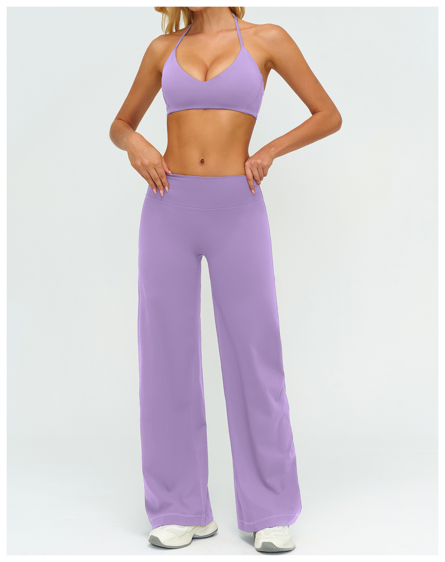 Yoga Straight Pants Soft Fabric Mid Waist Leggings