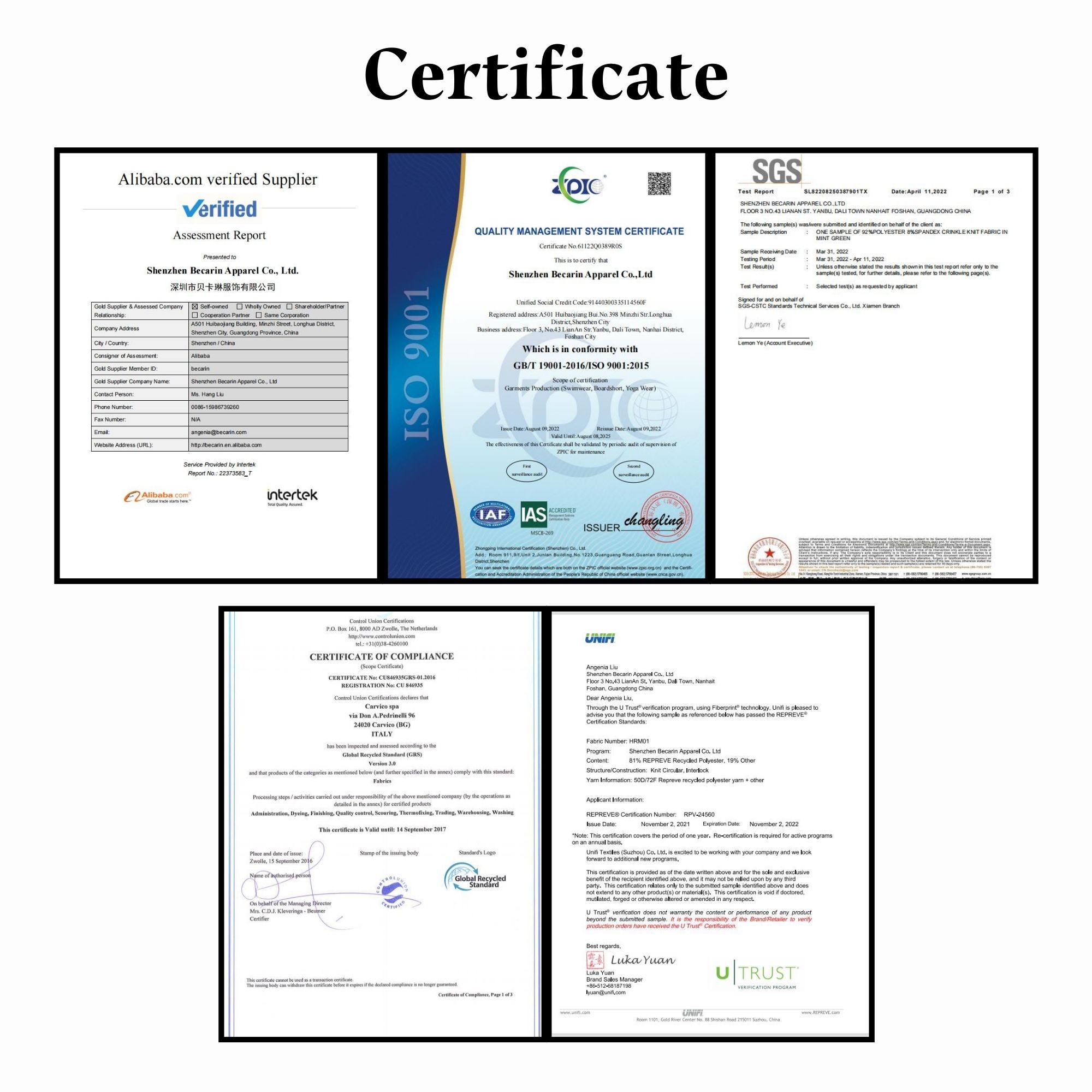 Certifications