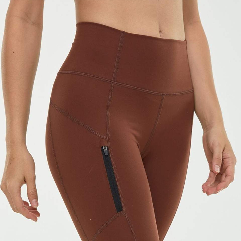 Custom Full Length Yoga Leggings Invisible Zipper Pocket Fitness Yoga Pants Women Compression Activewear