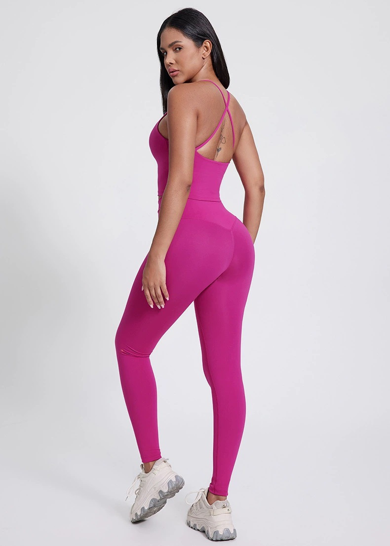 Women's High-Waisted Gym Leggings V-Shape Front