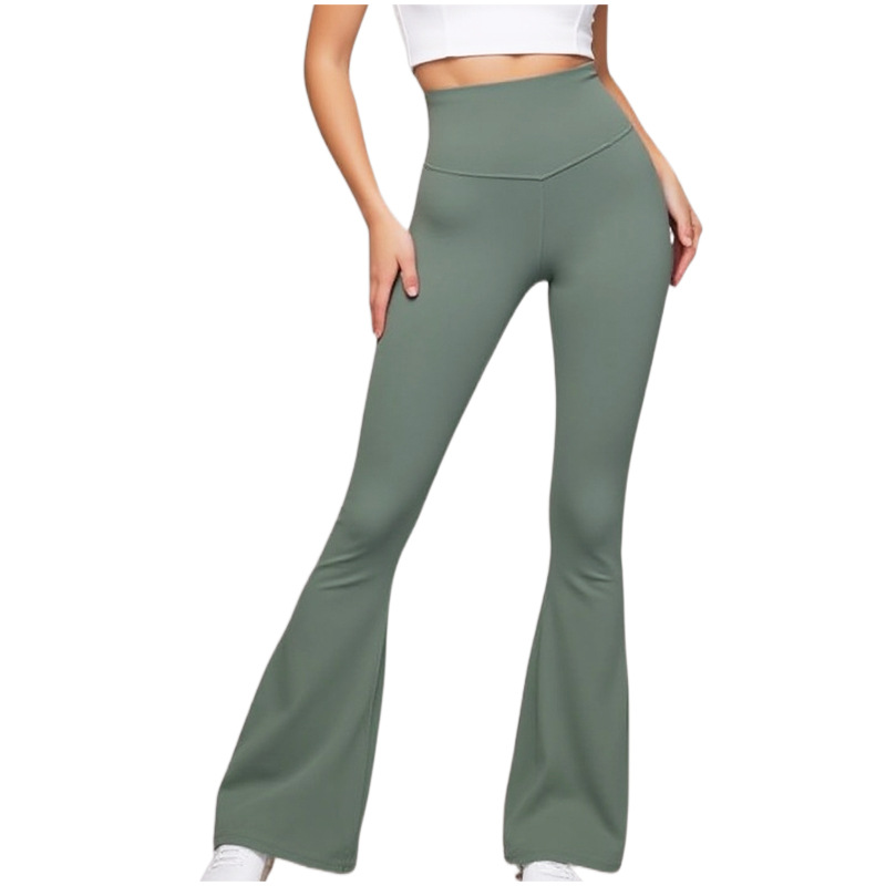 No Front Seam High Waisted Flare Leggings Yoga Pants Buttery Soft Yoga Leggings for Women Workout Running Bootcut Leggings