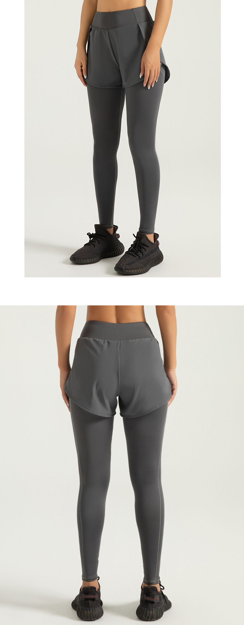 High-Waisted and Hip-Lifting Running Fitness Sports Tight Pants Two Pairs of Pocket Yoga Leggings