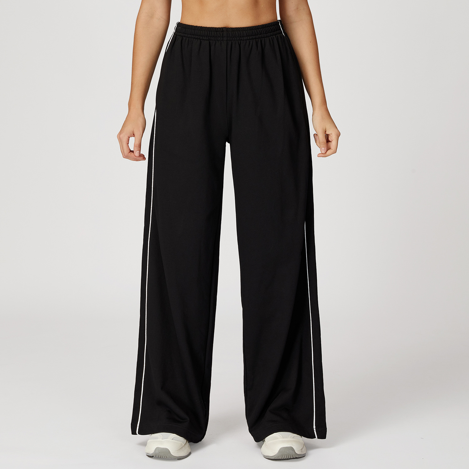 Custom Women's High Waist Windproof Winter Sweatpants Comfortable Jogger Fitness Sports Running Straight Leg Pant