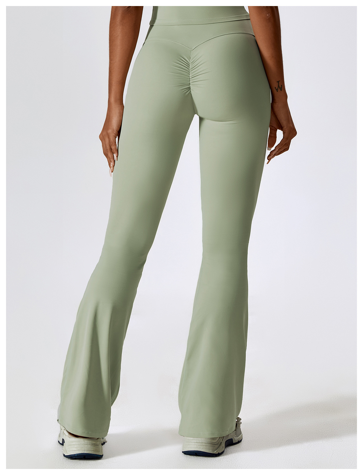 High Waist Butt Lift Workout Gym Flare Legging Pants